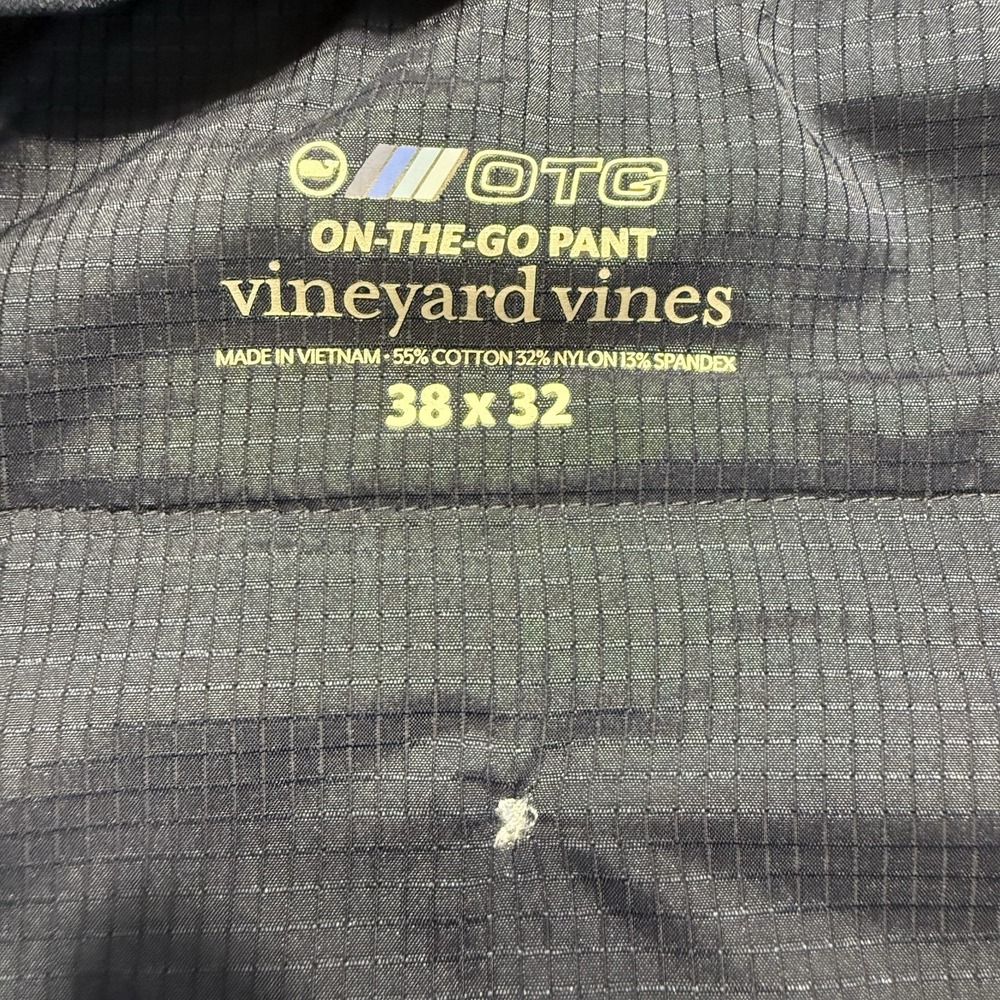 Vineyard Vines Mens Pants 38x32 On The Go Performance Blue Stretch Golf - Picture 5 of 8
